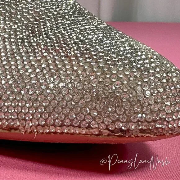 Steve Madden Smile Rhinestone Loafer Flats Silver Size 8M - Picture 10 of 16